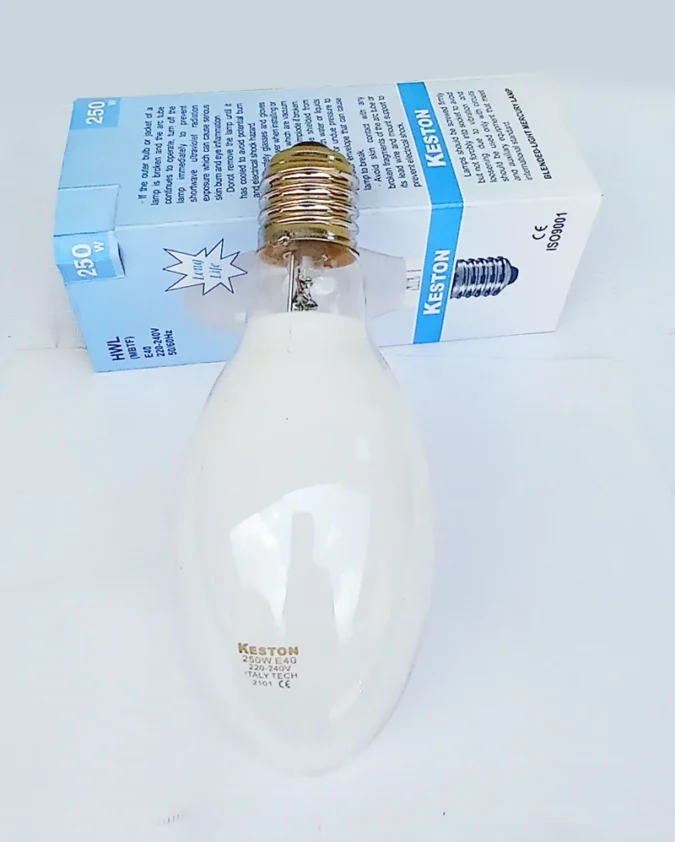 Keston High Pressure Mercury Lamp 250W Bulb Direct HWL E40 -1