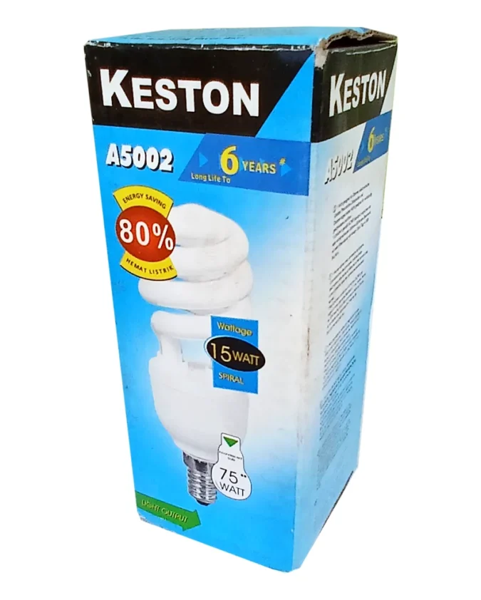 KESTON Energy Saving Bulbs 15 WATT Spiral