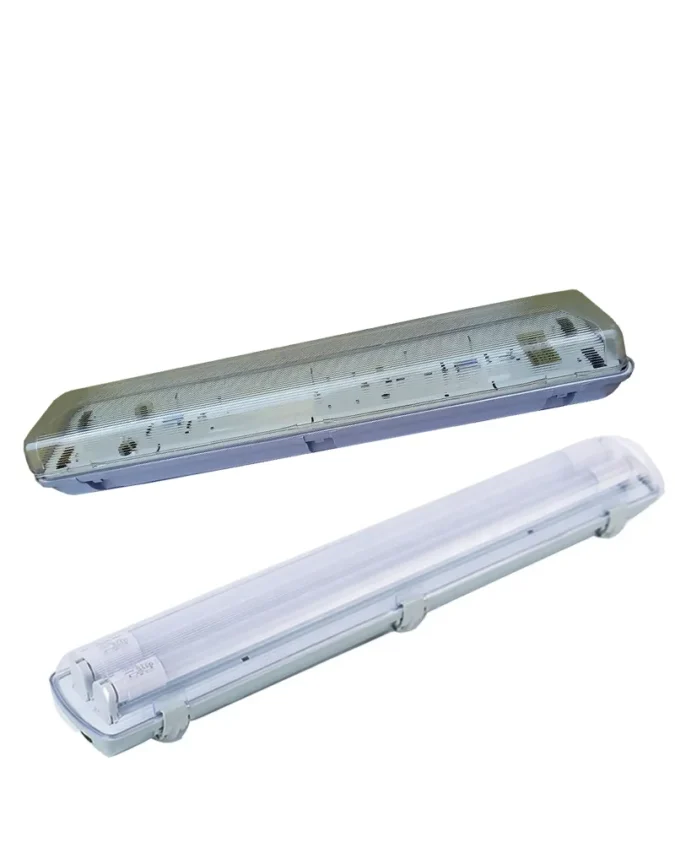 Keston 2FT Double LED Tube Fluorescent Fitting Light IP65 Waterproof 2X18W
